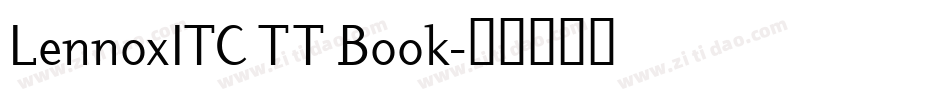 LennoxITC TT Book字体转换